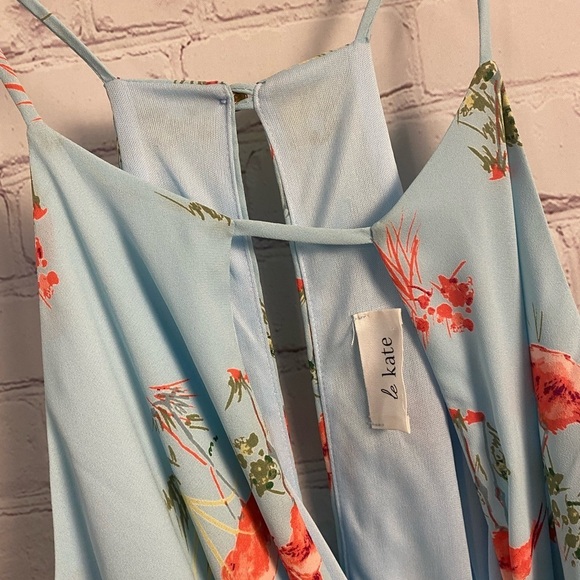 Le Kate NEW flamingo print ladies shorts romper whimsical artsy spring Large - Picture 5 of 8